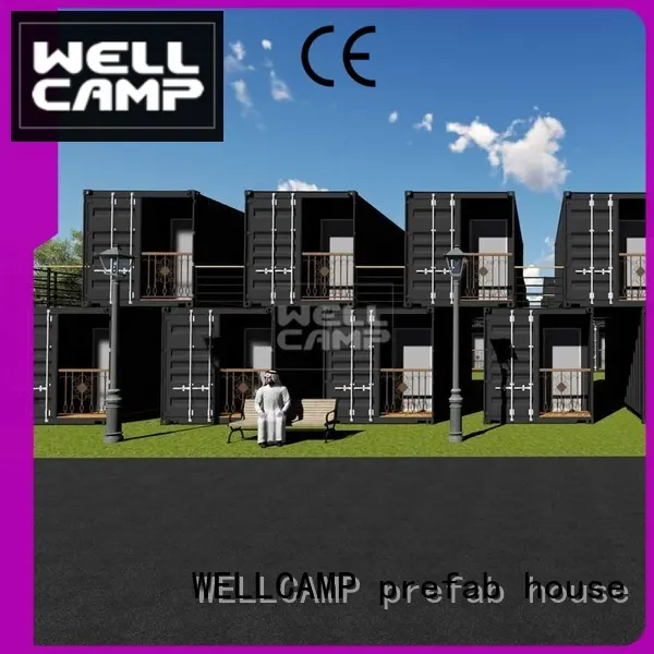 shipping container house for villa resort PVC tile FC board modern shipping container house manufacture 1