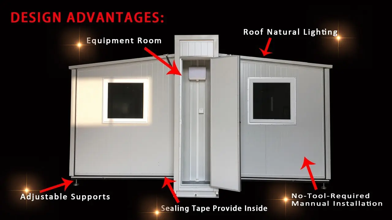 safe container van house design with two bedroom for living 4