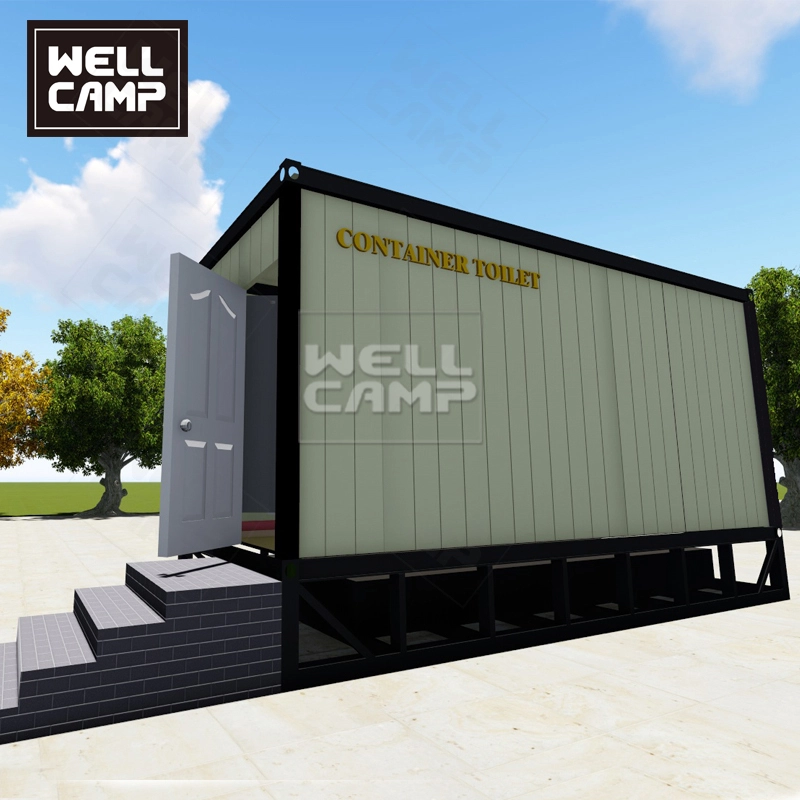 20ft Bên ngoài Container vận chuyển có thể mở rộng Nhà vệ sinh Container Phòng tắm 1