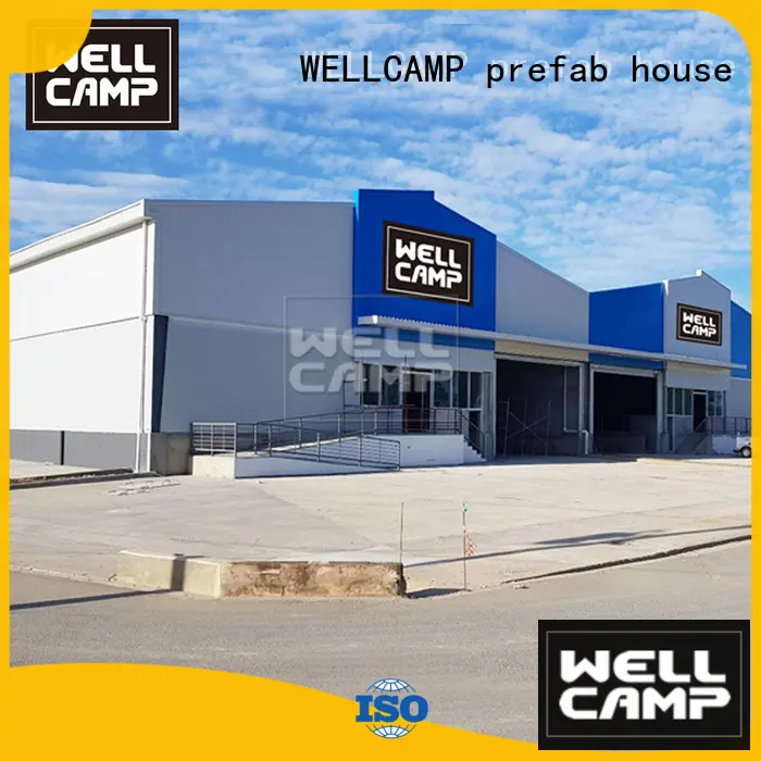 WELLCAMP, WELLCAMP prefab house, WELLCAMP container house steel workshop with brick wall for sale 1