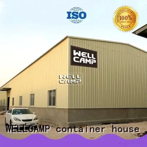 WELLCAMP, WELLCAMP prefab house, WELLCAMP container house prefabricated warehouse with brick wall 1