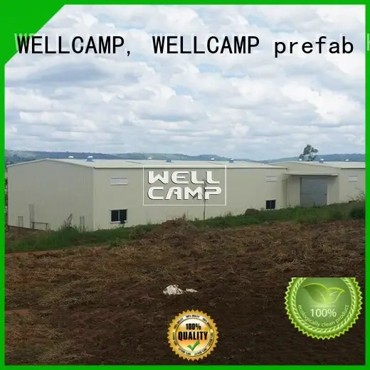 frame prefabricated warehouse with brick wall for sale 1