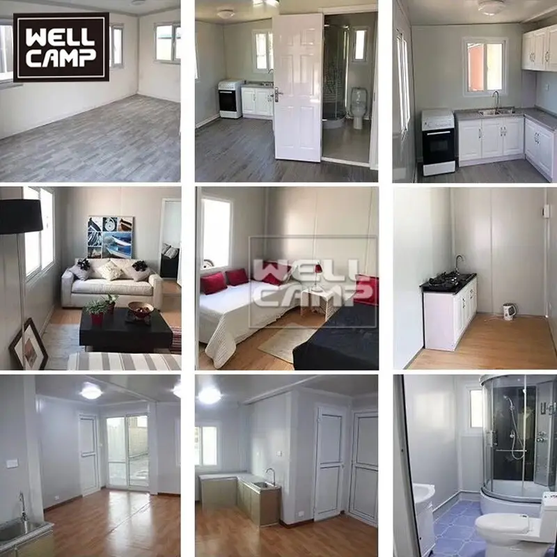 fast install container van house design with two bedroom for dormitory 8