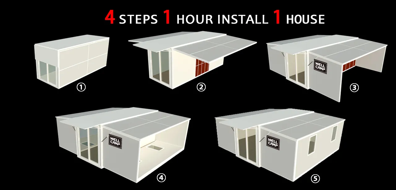easy install expandable container house online for wedding room 3