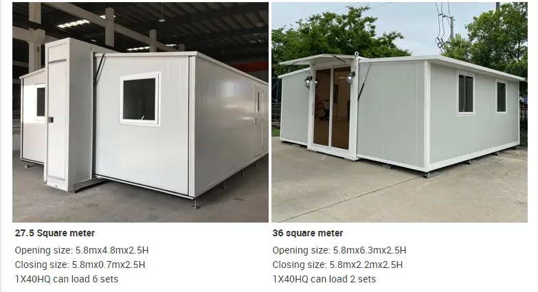 standard expandable container house with two bedroom for apartment 5