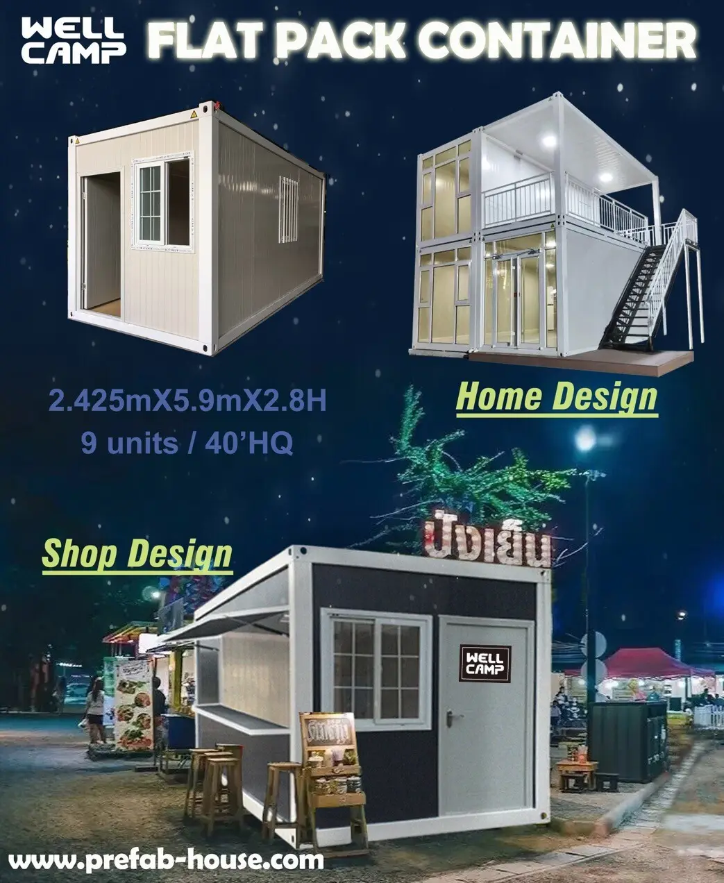 WELLCAMP, WELLCAMP prefab house, WELLCAMP container house crate homes apartment for sale1 5