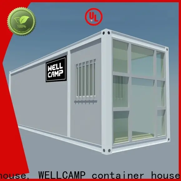 WELLCAMP, WELLCAMP prefab house, WELLCAMP container house modern shipping container house floor plans with walkway for office 1