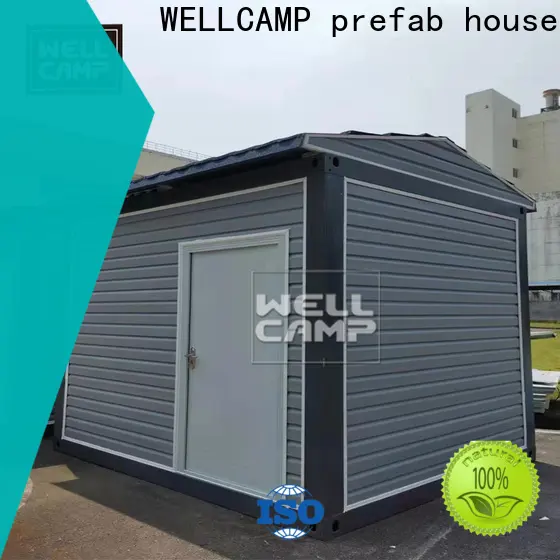 two glass small container homes with walkway for office 1