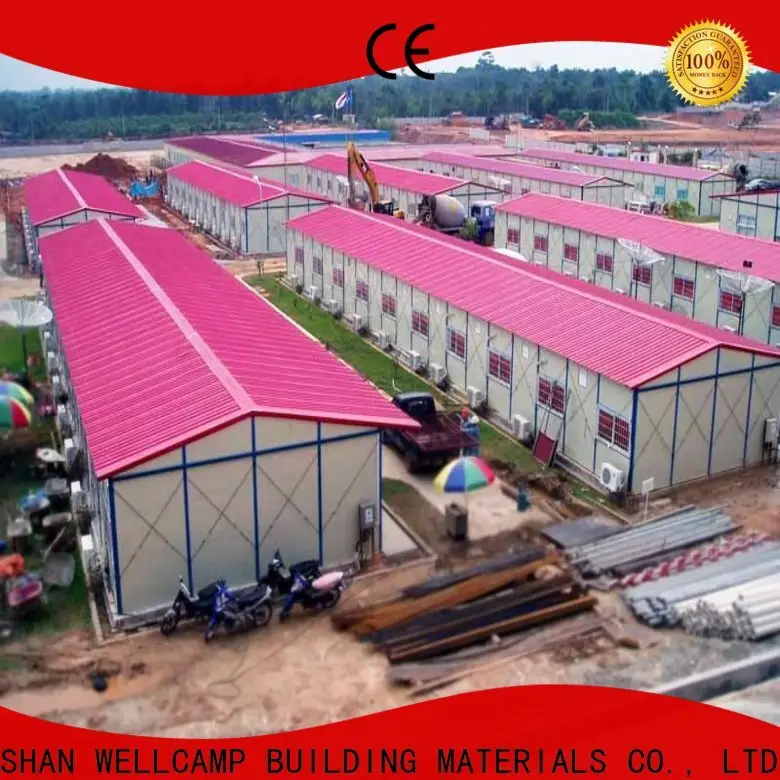 WELLCAMP, WELLCAMP prefab house, WELLCAMP container house steel warehouse with brick wall for sale 1