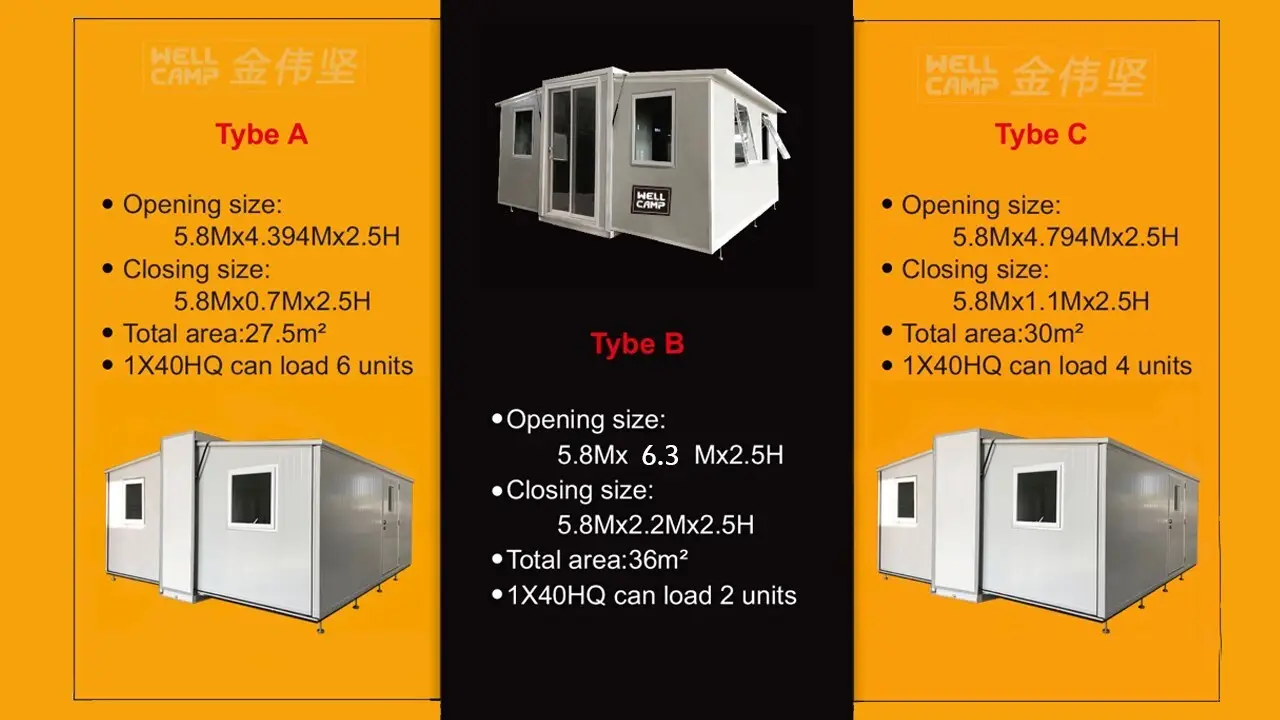 WELLCAMP, WELLCAMP prefab house, WELLCAMP container house easy install container van house design online for living 6