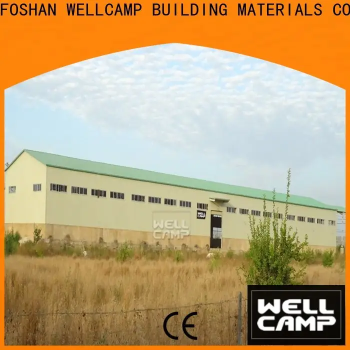 WELLCAMP, WELLCAMP prefab house, WELLCAMP container house frame steel warehouse with brick wall for chicken shed 1
