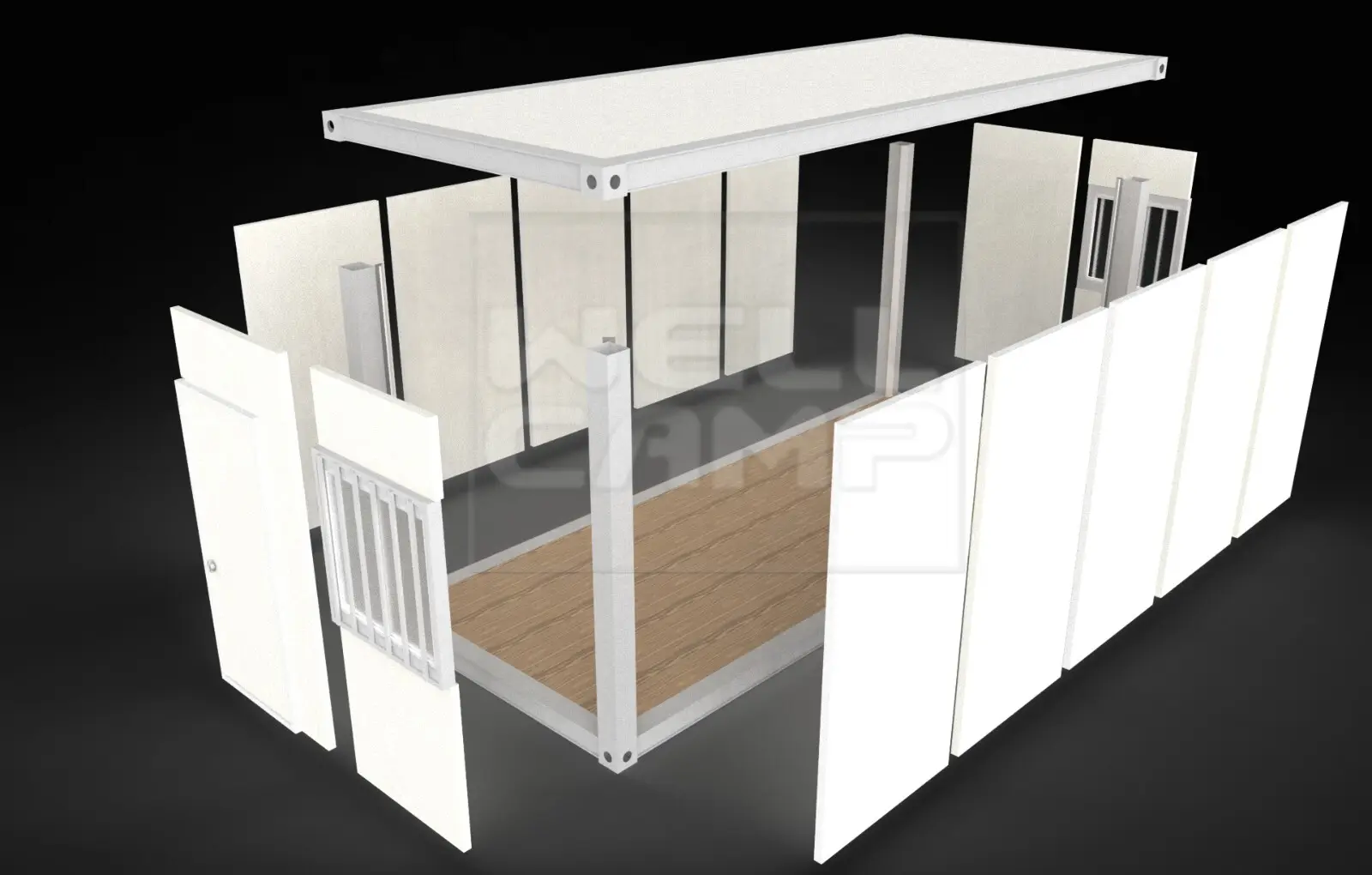 WELLCAMP, WELLCAMP prefab house, WELLCAMP container house small container homes with walkway online 7