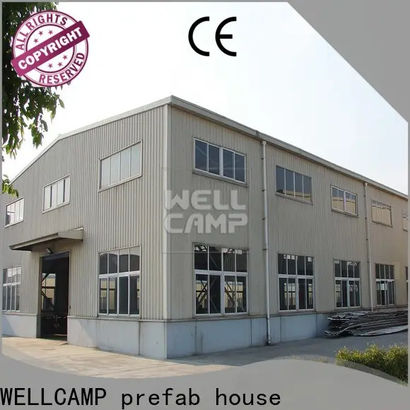 WELLCAMP, WELLCAMP prefab house, WELLCAMP container house steel workshop with brick wall for warehouse1 1