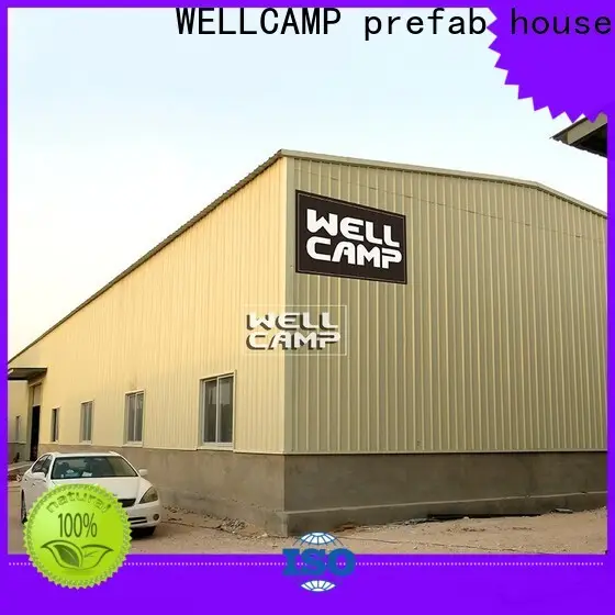 WELLCAMP, WELLCAMP prefab house, WELLCAMP container house steel workshop with brick wall 1