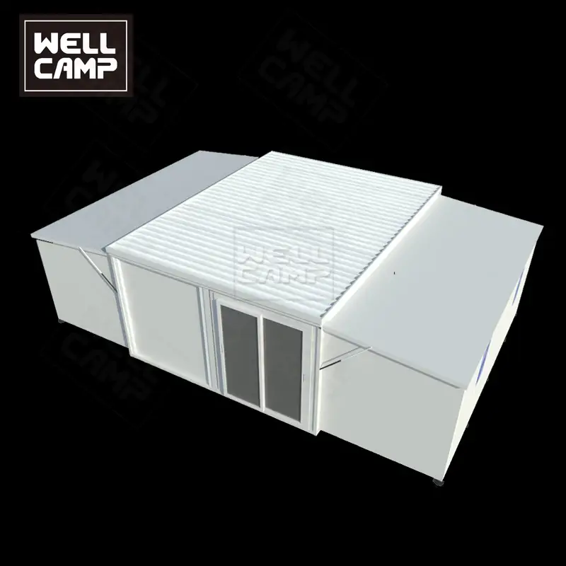 2021 Newest Design Three Bedrooms Poultry Folding Expandable Log Cabin Real Estate House 1