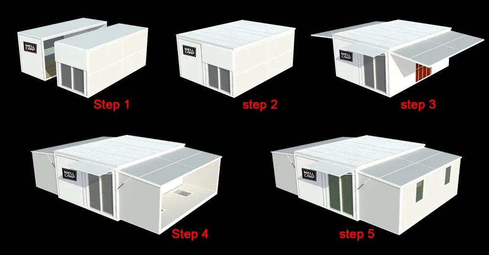 WELLCAMP, WELLCAMP prefab house, WELLCAMP container house fast install container van house design wholesale for wedding room1 3