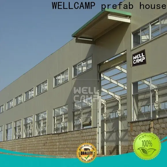 panel prefabricated warehouse with brick wall for sale 1
