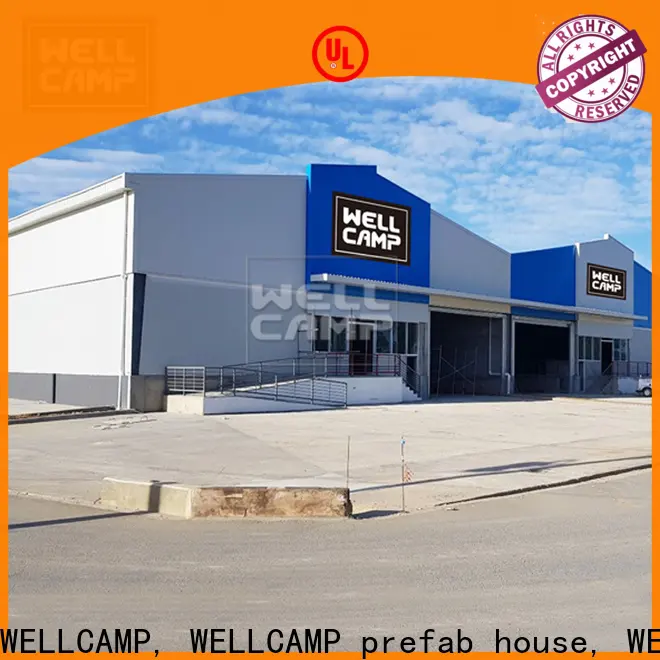 WELLCAMP, WELLCAMP prefab house, WELLCAMP container house strong steel workshop with brick wall for goods 1