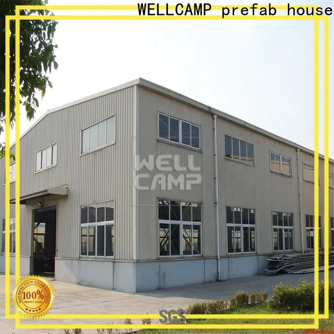 large steel workshop with brick wall for warehouse 1