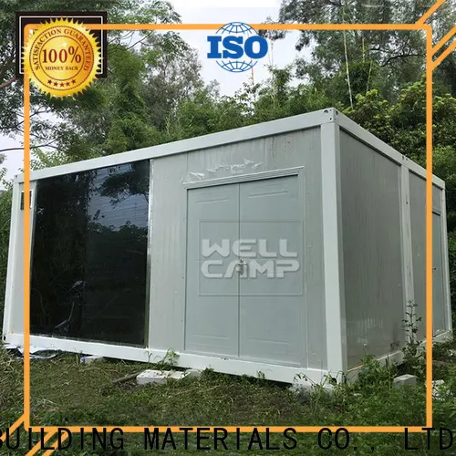 WELLCAMP, WELLCAMP prefab house, WELLCAMP container house wool small container homes with walkway for office 1