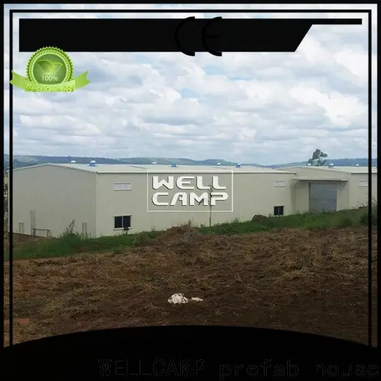 WELLCAMP, WELLCAMP prefab house, WELLCAMP container house strong steel workshop with brick wall for goods1 1