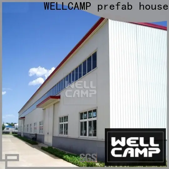 WELLCAMP, WELLCAMP prefab house, WELLCAMP container house span steel workshop with brick wall for warehouse 1