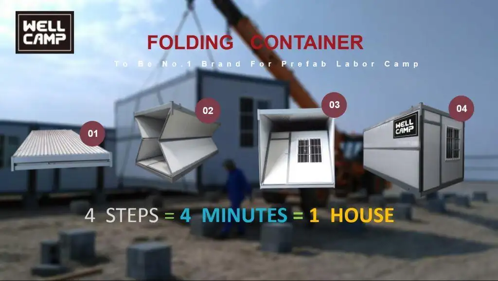 WELLCAMP, WELLCAMP prefab house, WELLCAMP container house detachable container house with walkway for dormitory1 8