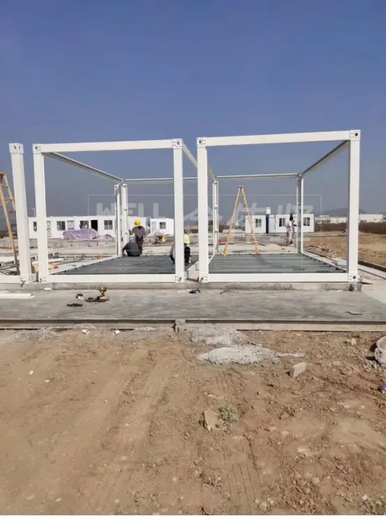 WELLCAMP, WELLCAMP prefab house, WELLCAMP container house detachable container house with walkway for apartment 6