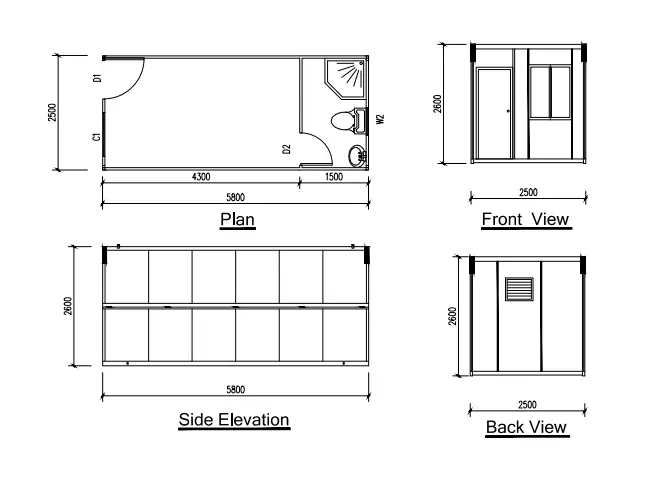low cost container house cost maker for worker 3