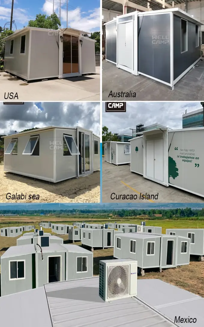 WELLCAMP, WELLCAMP prefab house, WELLCAMP container house standard container house with walkway for dormitory1 4