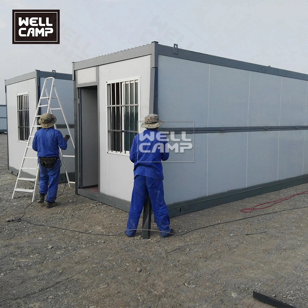 Painel sanduíche móvel galvanizado edifício temporário de 20 pés de escritório dobrável para contêineres 1