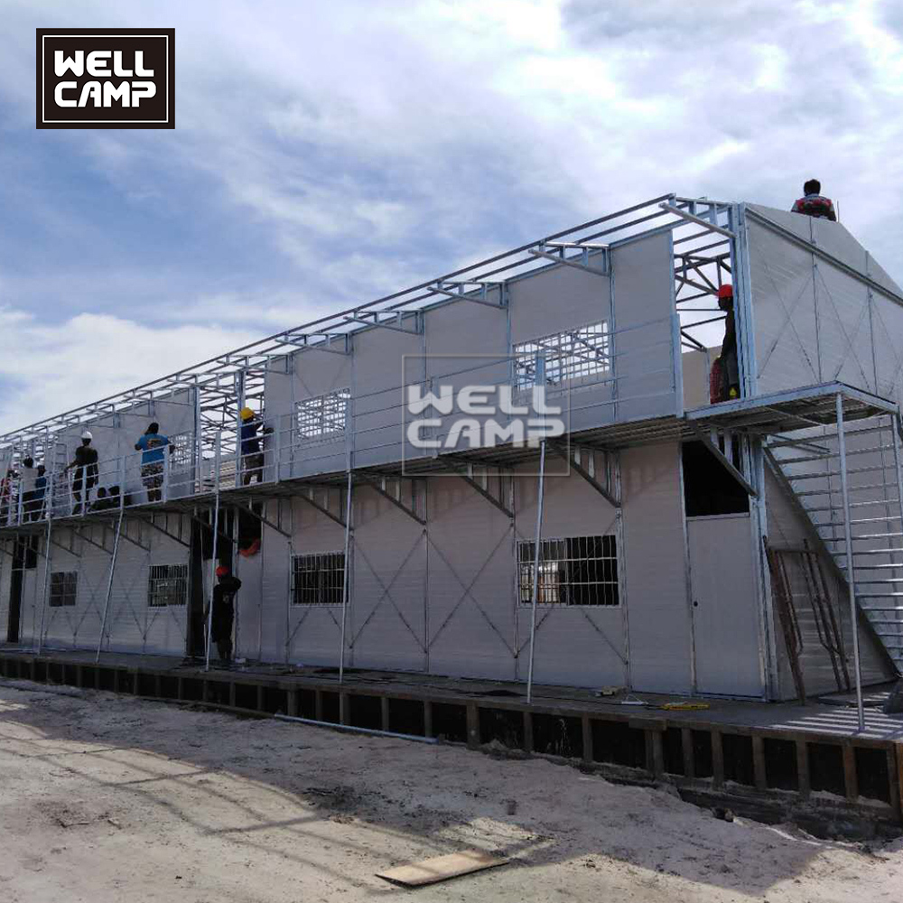 Modular Low Cost Prefabricated Houses Online for Labour Camp WELLCAMP