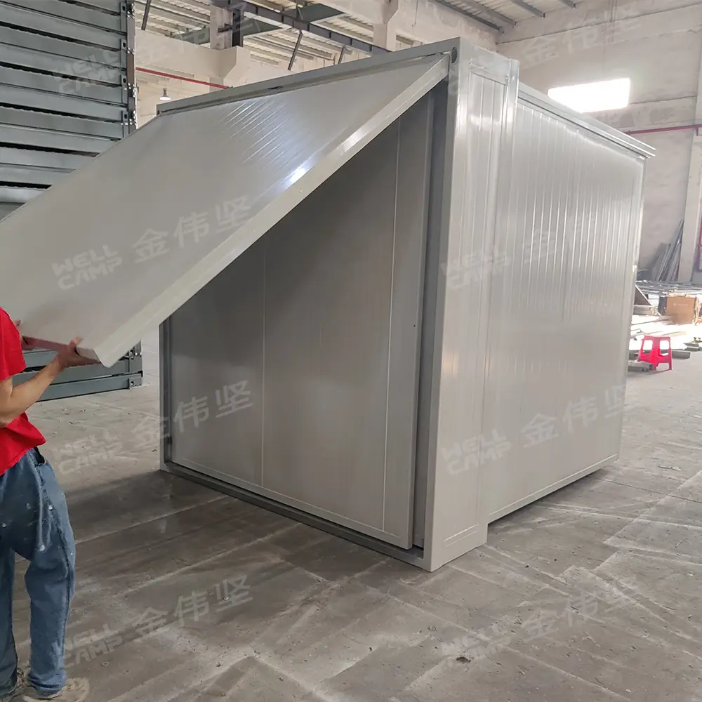 Rumah Kecil Kontainer Dapat Diperluas Portabel Terjangkau yang Dapat Dilipat dan Dapat Diperluas Prefabrikasi, Pembuatan Cepat, Mudah Dipasang 1