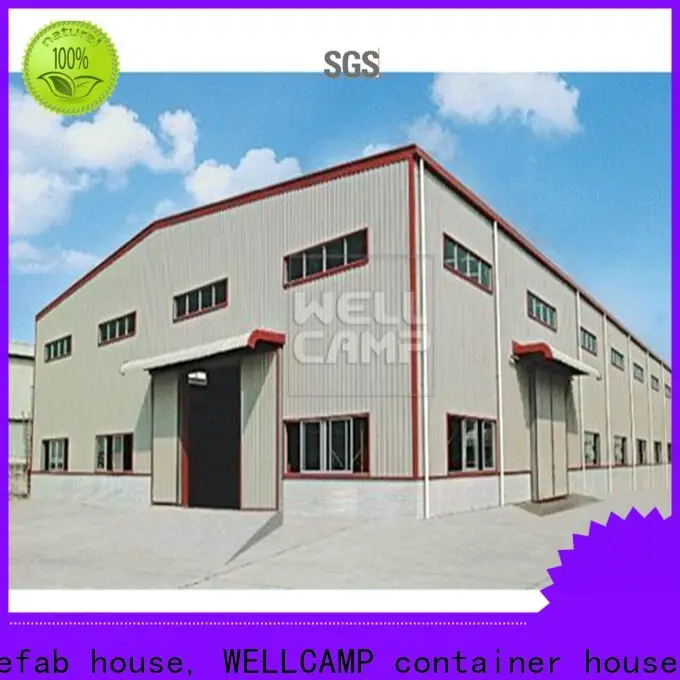 WELLCAMP, WELLCAMP prefab house, WELLCAMP container house sandwich steel warehouse with brick wall1 1