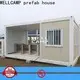 WELLCAMP, WELLCAMP prefab house, WELLCAMP container house two glass cargo house with walkway for office 1