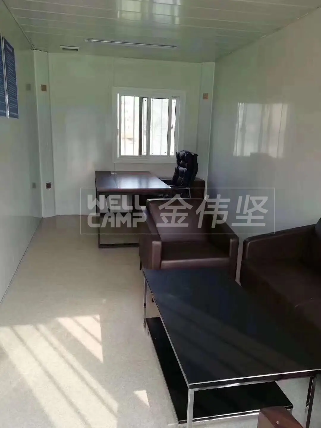nhà container văn phòng, phòng ngủ và phòng khách 1