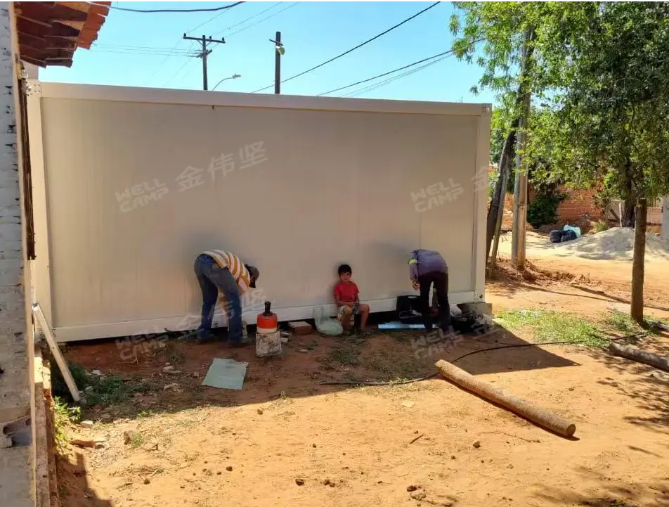 WELLCAMP, WELLCAMP prefab house, WELLCAMP container house two floor prefabricated houses with walkway for office4 3