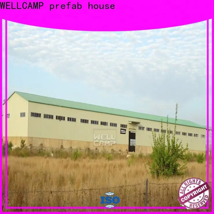 WELLCAMP, WELLCAMP prefab house, WELLCAMP container house sandwich steel workshop with brick wall 1