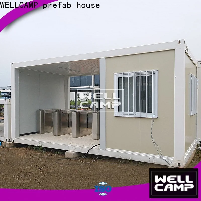 WELLCAMP, WELLCAMP prefab house, WELLCAMP container house small container homes with walkway for office1 1