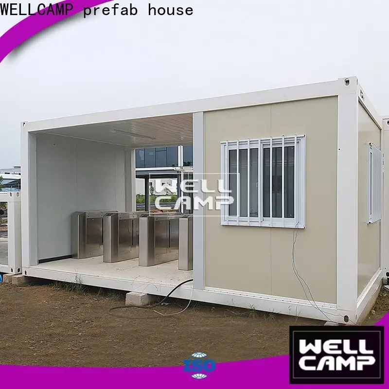 WELLCAMP, WELLCAMP prefab house, WELLCAMP container house small container homes with walkway for office1 1