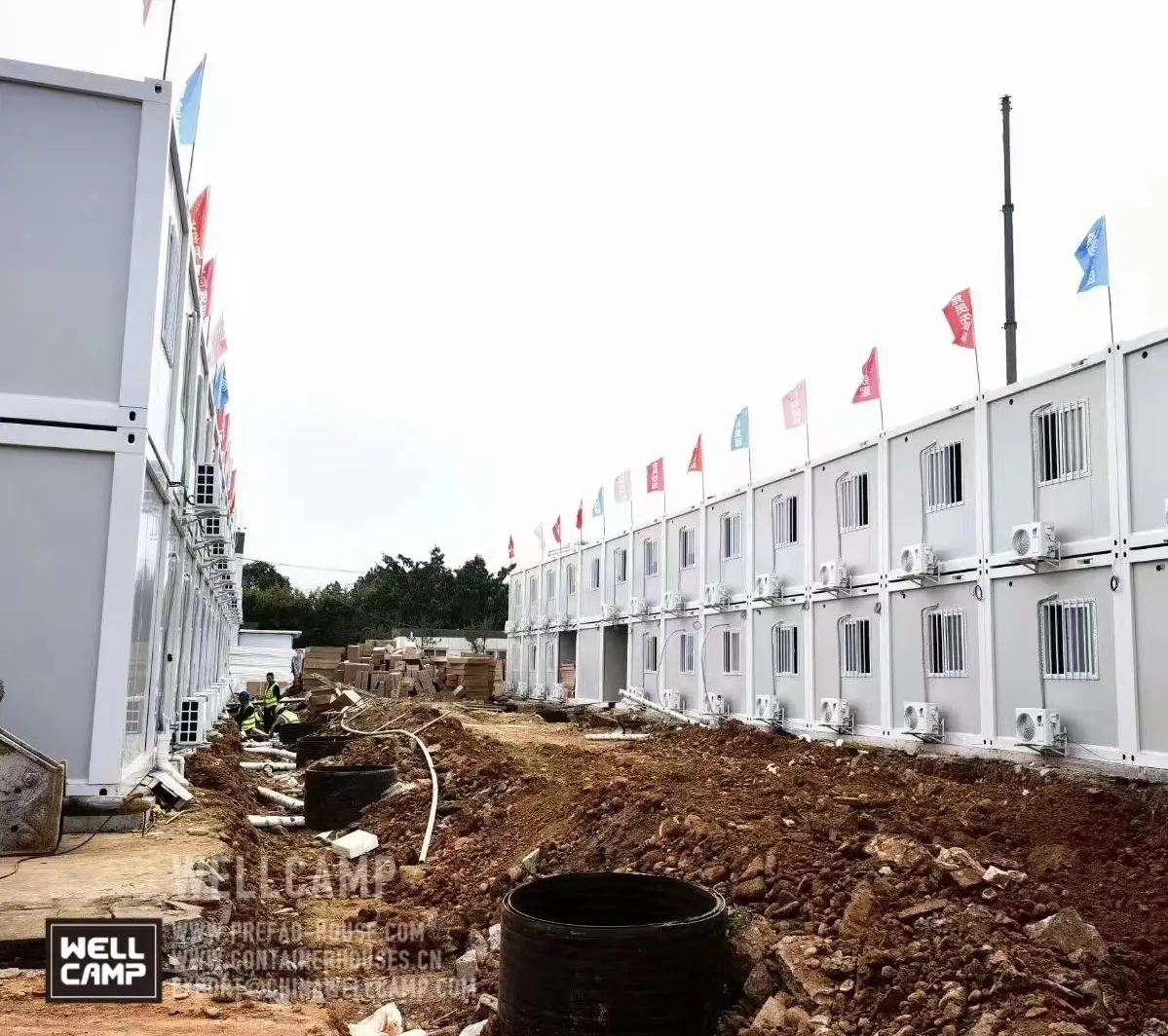 WELLCAMP, WELLCAMP prefab house, WELLCAMP container house two floor prefab house china container for apartment3 4
