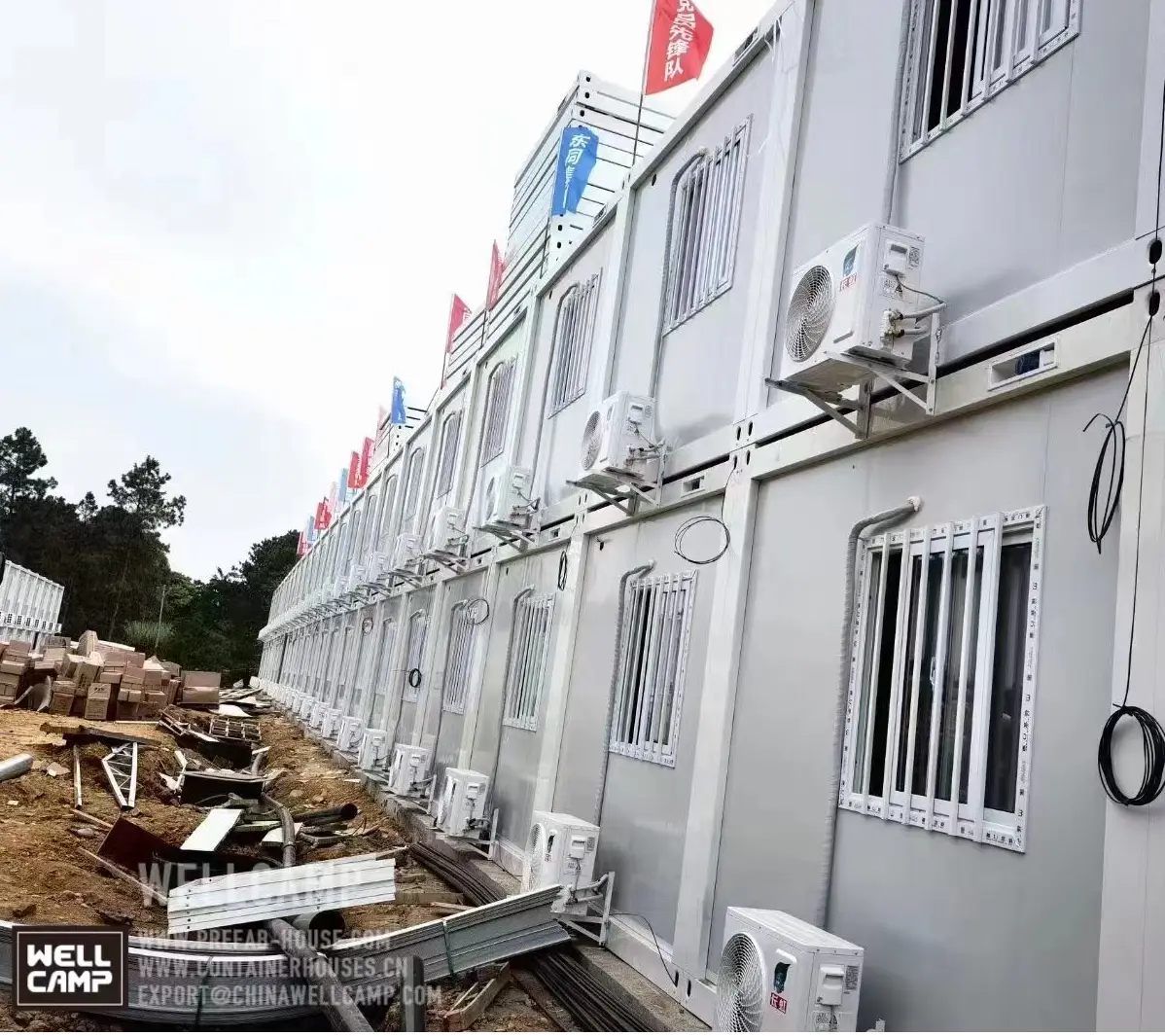 WELLCAMP, WELLCAMP prefab house, WELLCAMP container house two floor prefab house china container for apartment3 5