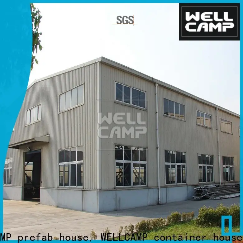 WELLCAMP, WELLCAMP prefab house, WELLCAMP container house large prefabricated warehouse with brick wall for sale1 1