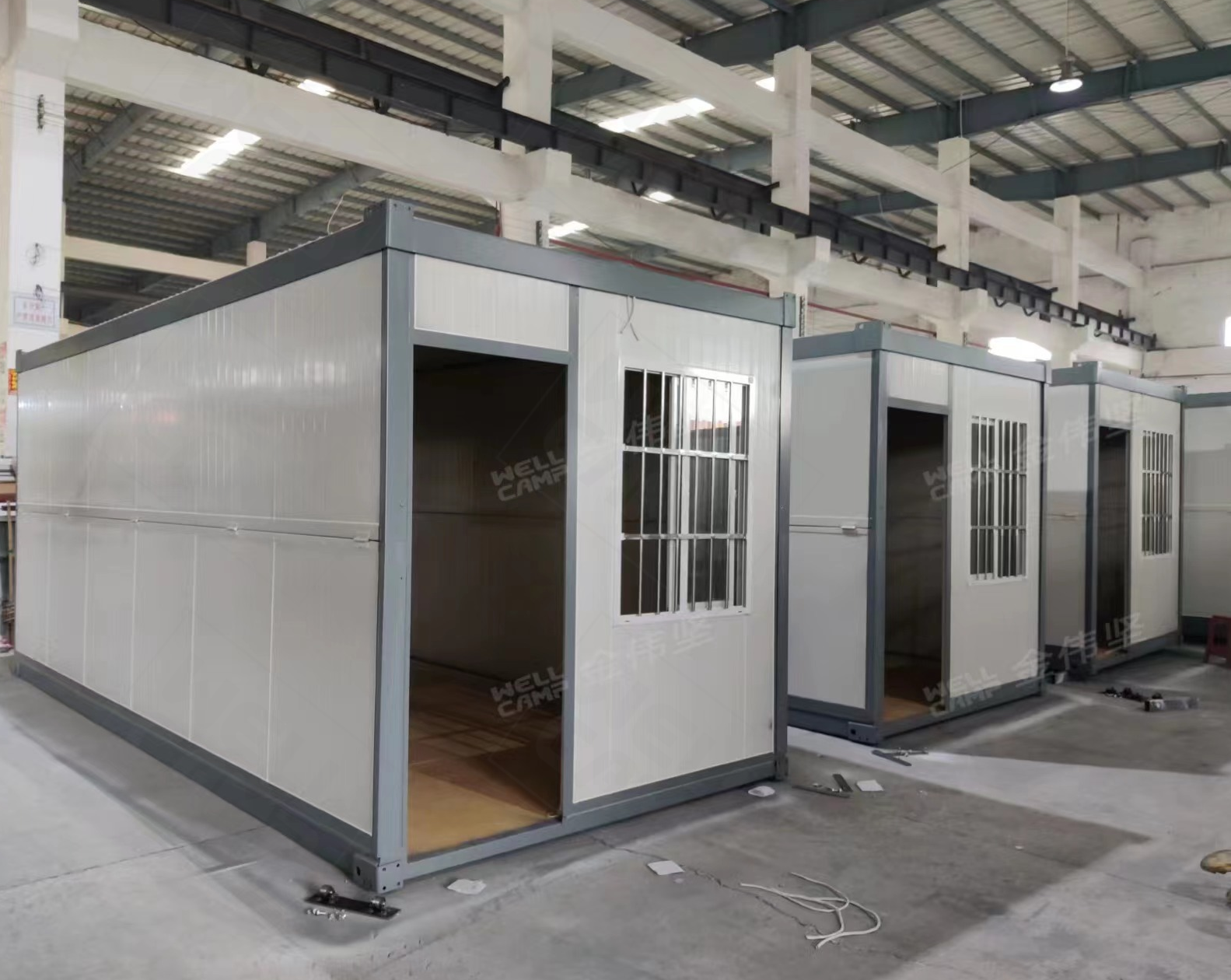 20 Feet Container Structure 20 Ft Folding Container House Design /warehouse Steel Structure | Wellcamp