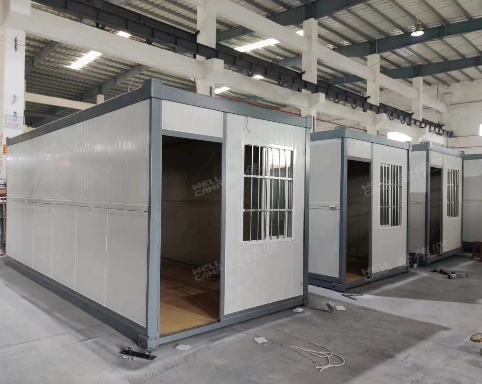 Conception de maison de conteneur pliante de 20 pieds/structure en acier d'entrepôt 1