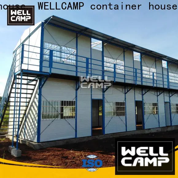 two floor prefabricated houses with walkway for apartment 1