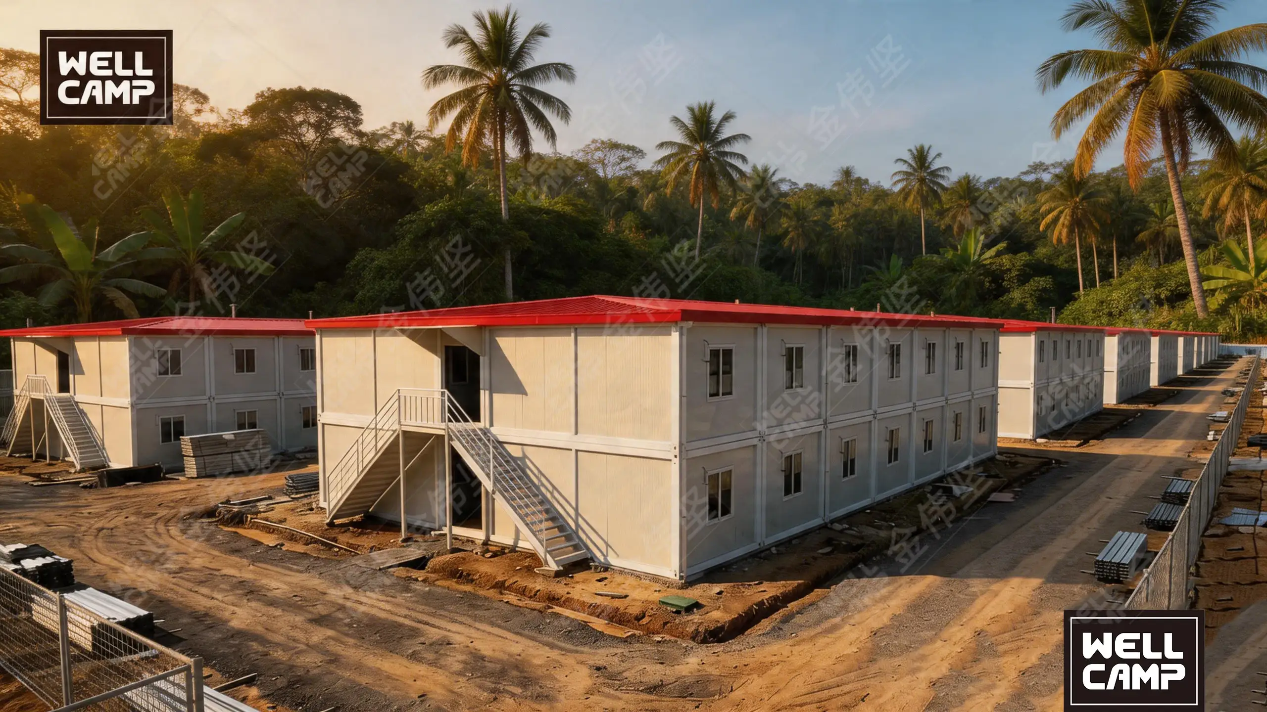 Rumah Prefab 2 Lantai pour Mess Karyawan | Dortoir de conteneurs amovibles modulaires modernes | Solusi Camp Proyek IKN Nusantara 1