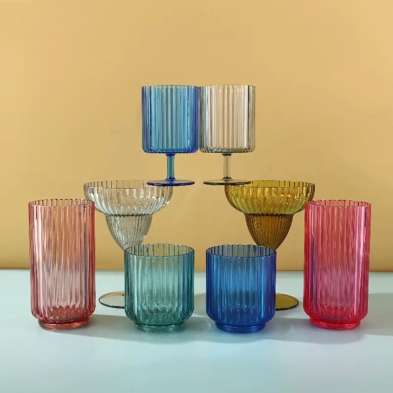 Custom Printed Plastic Glasses Acrylic(Mainly MS/AS/PS，or Acrylic/PC/Tritan) by Xinguo 2