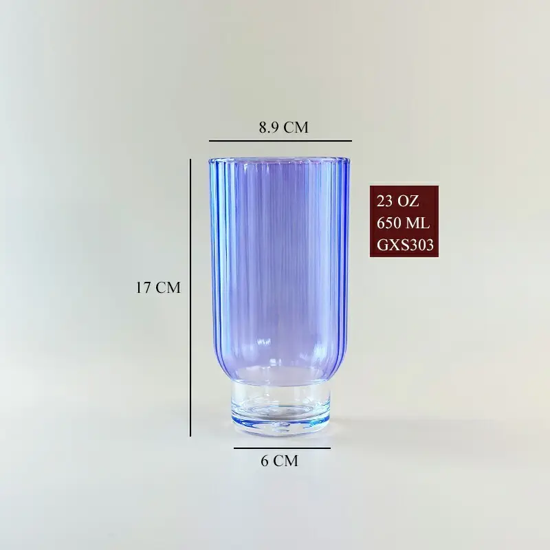 Custom Printed Plastic Glasses Acrylic(Mainly MS/AS/PS，or Acrylic/PC/Tritan) by Xinguo 19