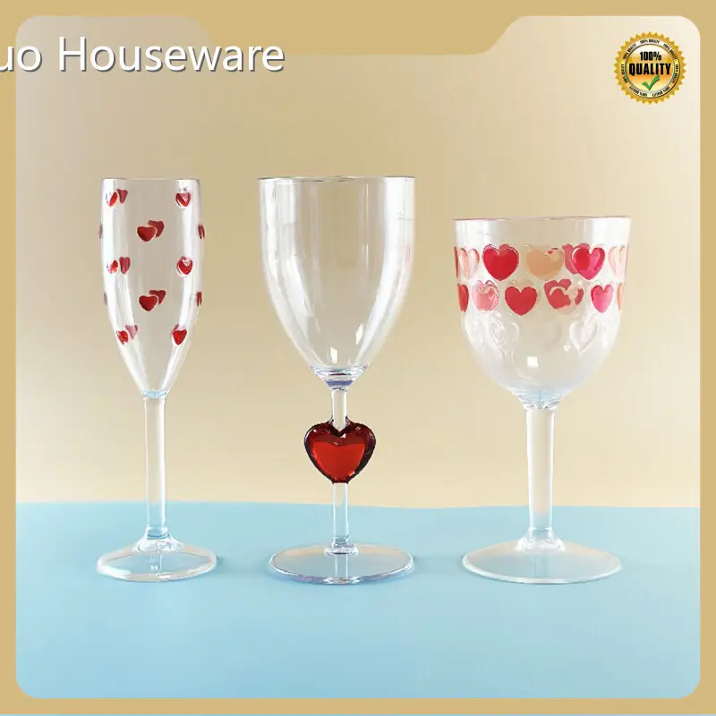 Custom Printed Plastic Glasses Acrylic: Champagne 6fl.oz 90g; Margaret 10fl.oz 85g; (Different Material by Xinguo 1